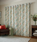 Laura Ashley Old Castle Leaves Fern Green Lined Eyelet Curtains