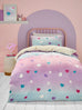 Bedlam Cosy Ombre Heart Multi Duvet Set