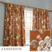 Sanderson Porcelain Garden Pencil Pleat Lined Curtains