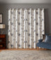 Laura Ashley Pallington Bloom Smoke Blue Blackout Lined Eyelet Curtains