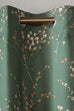 Laura Ashley Pussy Willow Fern Green Blackout Lined Eyelet Curtains