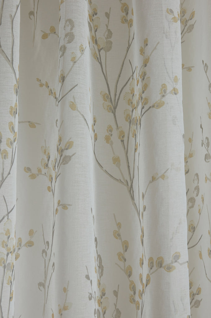 Laura Ashley Pussy Willow Voile Slot Top Sheer Panel Curtain