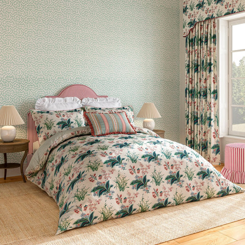 Sanderson Enys Garden Blush & Jade Duvet Set