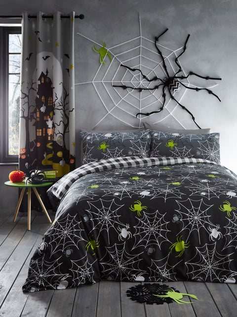 Bedlam Spiders Grey Duvet Set