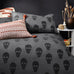 Furn Skulls Tufted Charcoal Duvet Set