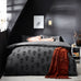 Furn Skulls Tufted Charcoal Duvet Set