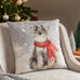 Evans Lichfield Snowy Dog 43cm x 43cm Filled Cushion