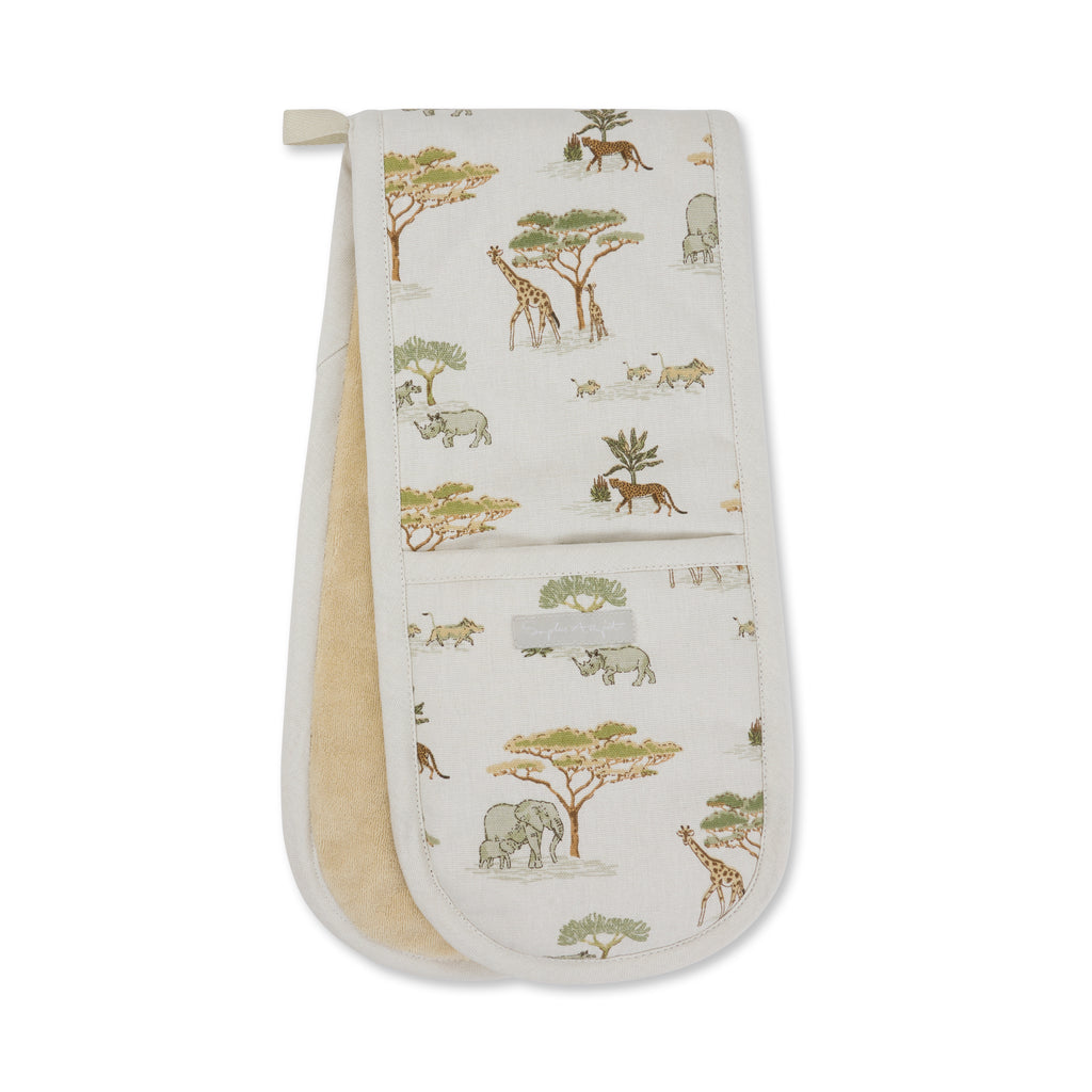 ALL131100 Sophie Allport ZSL Wild Savannah Double Oven Glove