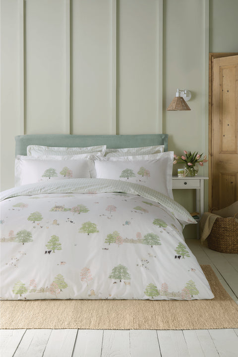 Sophie Allport Spring Cottage Green Duvet Set