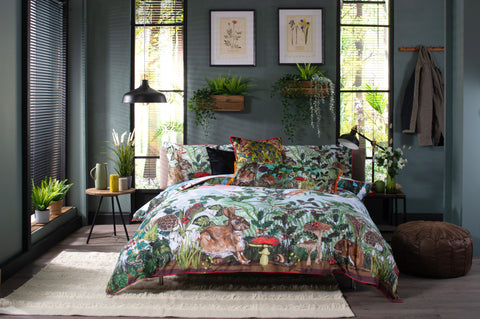 House of Norris Spring in the Thicket Ochre/Grey Duvet Set