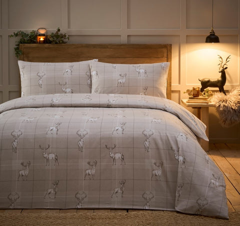 Simply Charlotte Stag 100% Brushed Cotton Duvet Set