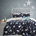 Fusion Bedding Starry Night Blue Polyester Fleece Duvet Set