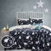 Fusion Bedding Starry Night Blue Polyester Fleece Duvet Set