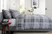 The Lyndon Company Buchanan Grey 100% Brushed Cotton Duvet Set