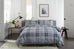 The Lyndon Company Buchanan Grey 100% Brushed Cotton Duvet Set