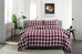 The Lyndon Company Ridgewood Red 100% Brushed Cotton Duvet Set