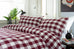 The Lyndon Company Ridgewood Red 100% Brushed Cotton Duvet Set