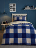 Bedlam Cosy Theo Check Blue Duvet Set