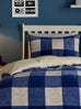 Bedlam Cosy Theo Check Blue Duvet Set