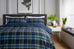 The Lyndon Company Willington Blue 100% Brushed Cotton Duvet Set