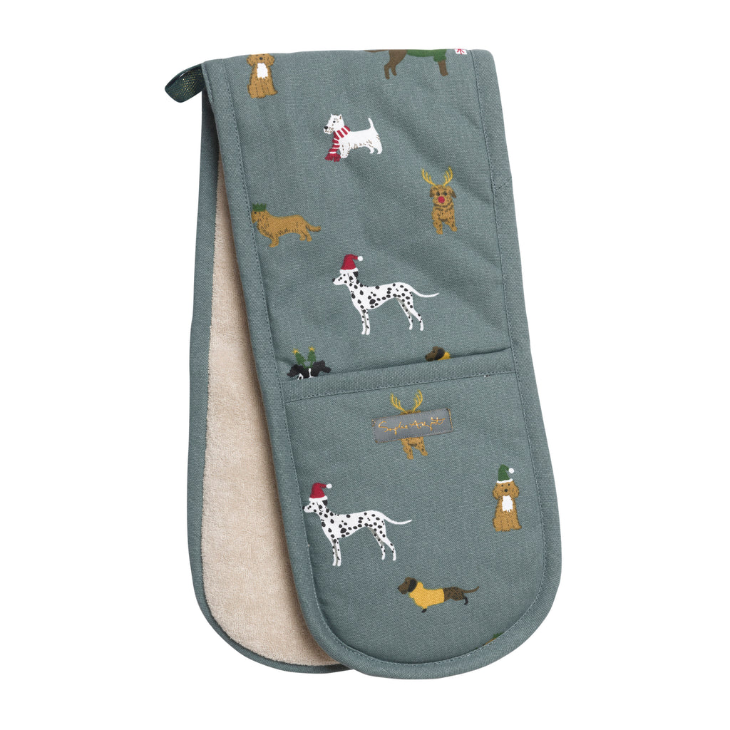 ALL87100 Sophie Allport Christmas Dogs Christmas Dogs Double Oven Gloves