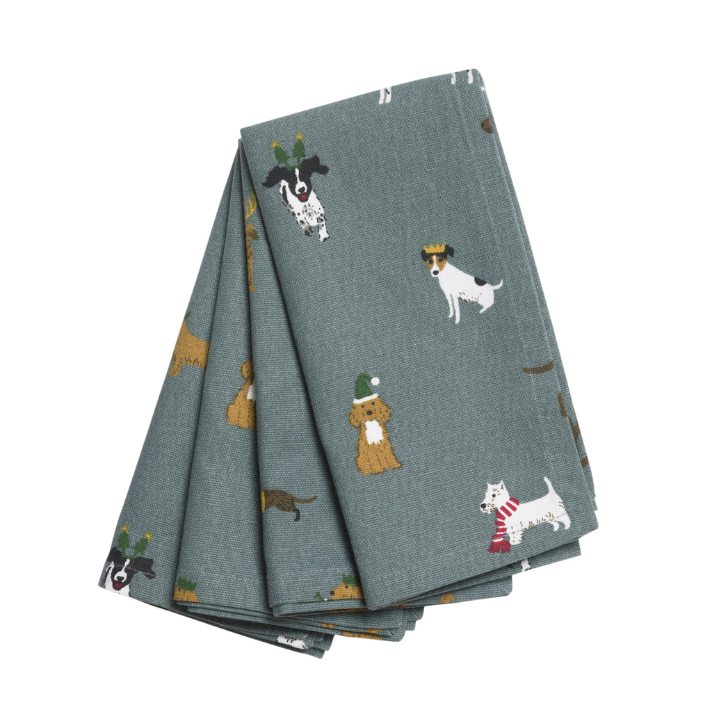 ALL87300 Sophie Allport Christmas Dogs Napkins (Set of 4)