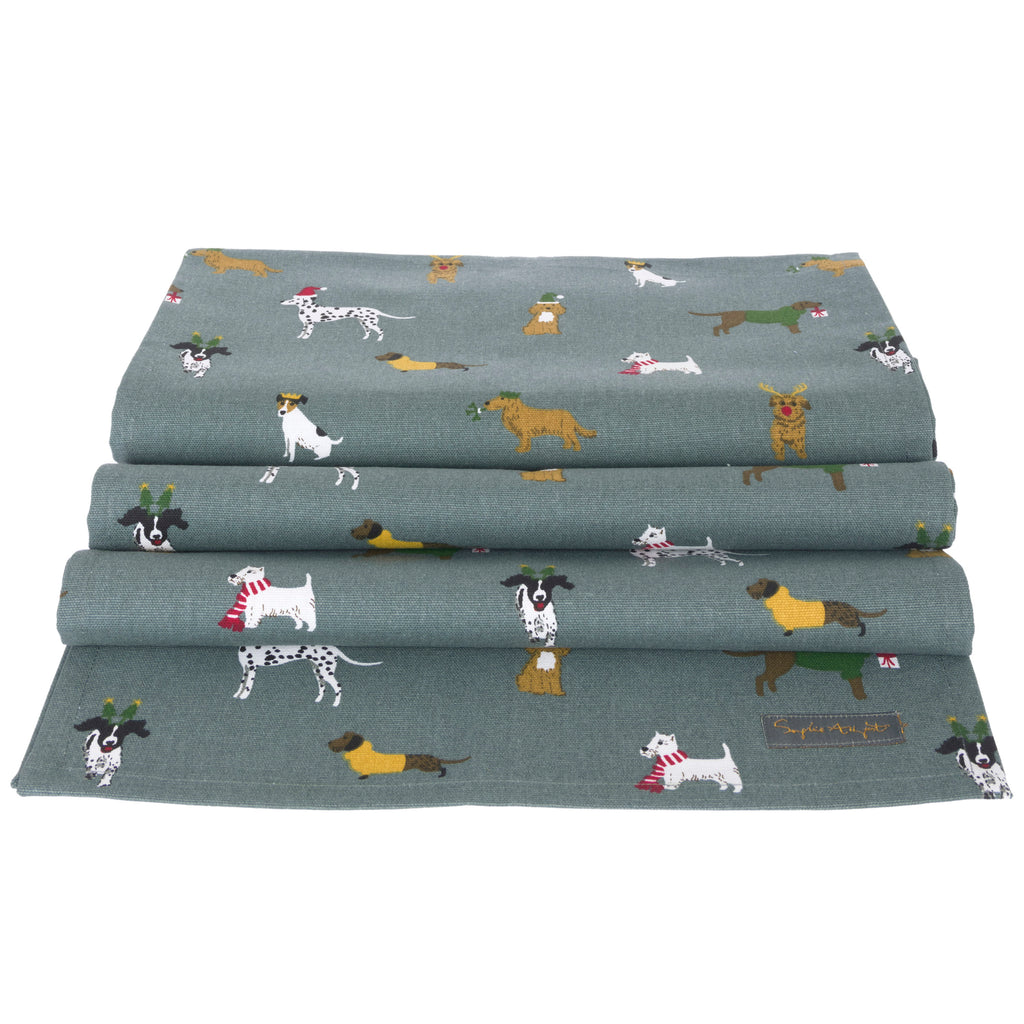 ALL87810 Sophie Allport Christmas Dogs Table Runner