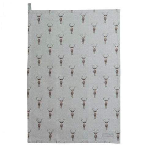 ALL29601 Sophie Allport Tea Towel Highland Stag