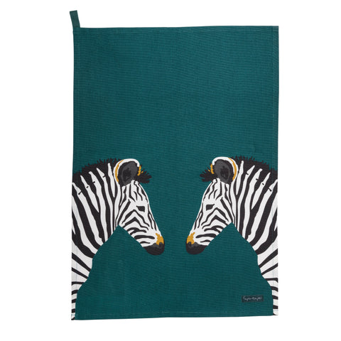 ALL67601S Sophie Allport Zebra ZSL Statement Tea Towel