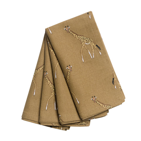 ALL77300 Sophie Allport ZSL Giraffe Napkins Set of 4