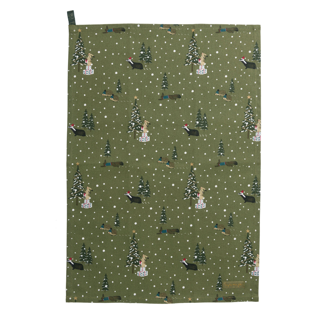 ALL84602 Sophie Allport Festive Forest Tea Towel Set of 2